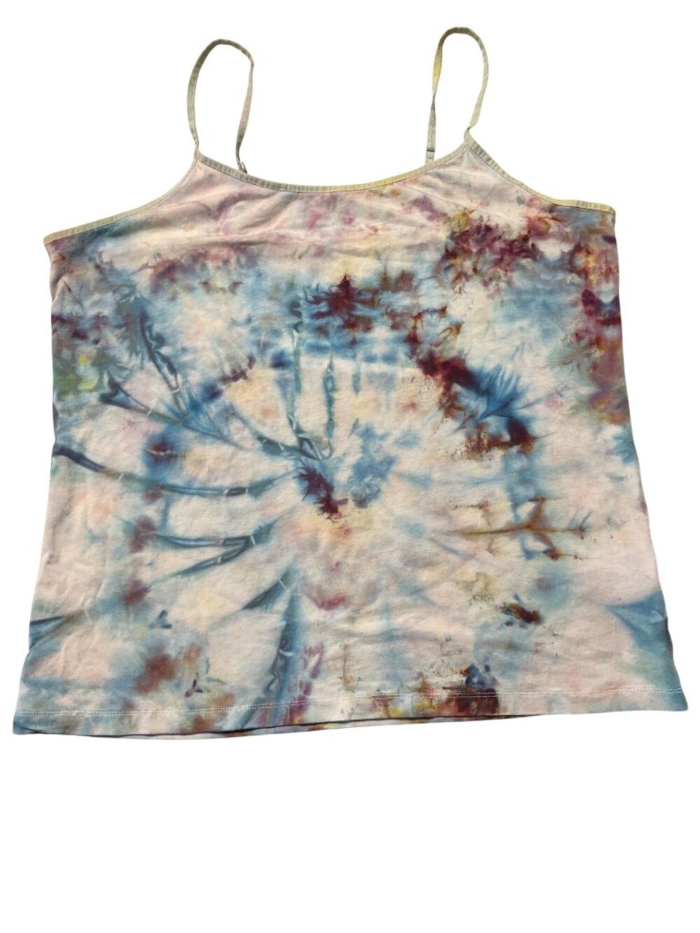 Custom Tie Dyed Spaghetti Strap Tank Top Size XL Alchemist NWOT Handmade